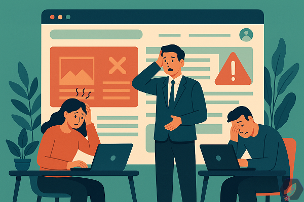 اشتباهات رایج در طراحی سایت شرکتی